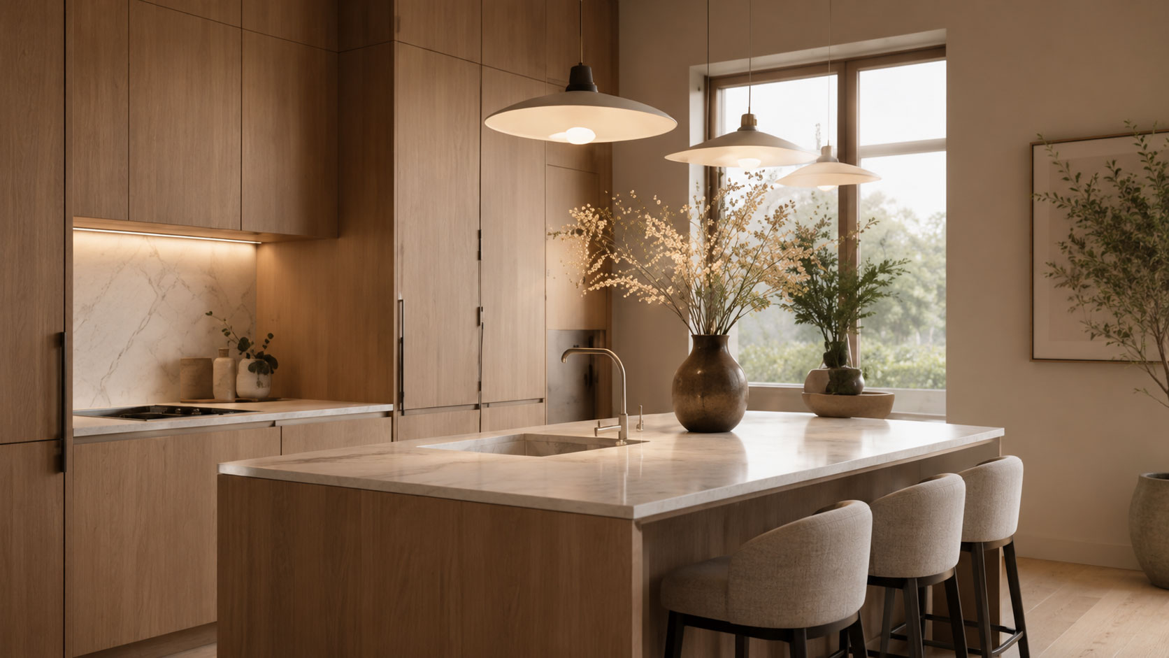 Natural oak kitchen
