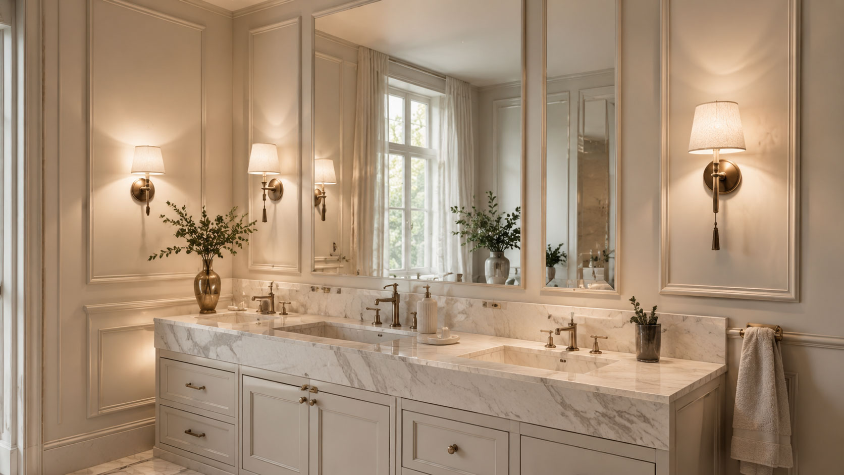 Soft bathroom vanity