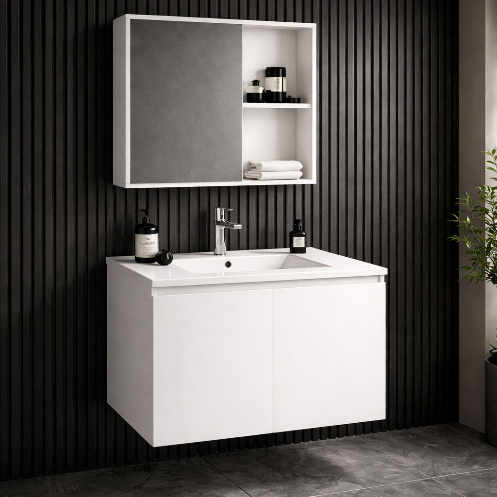 Wall-Hung Ceramic Vanity 800